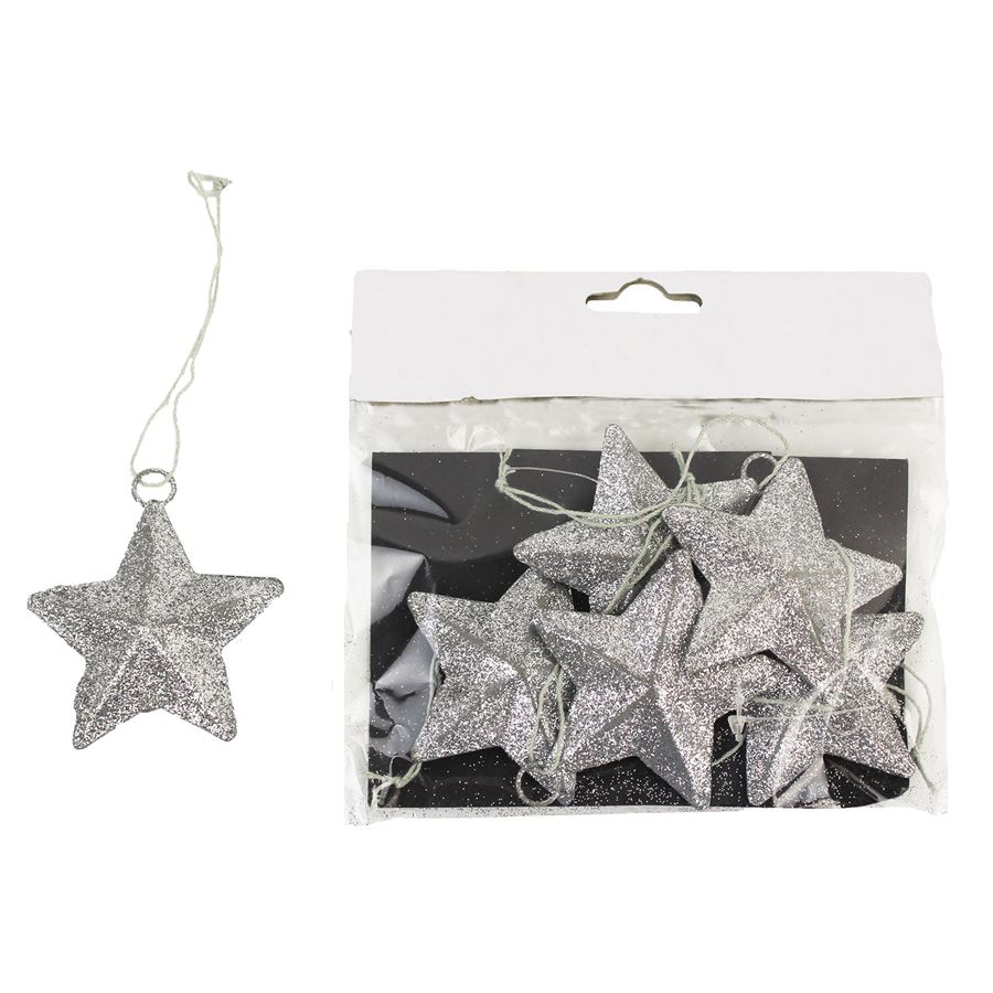 Hviezda kovová, 6ks K0768