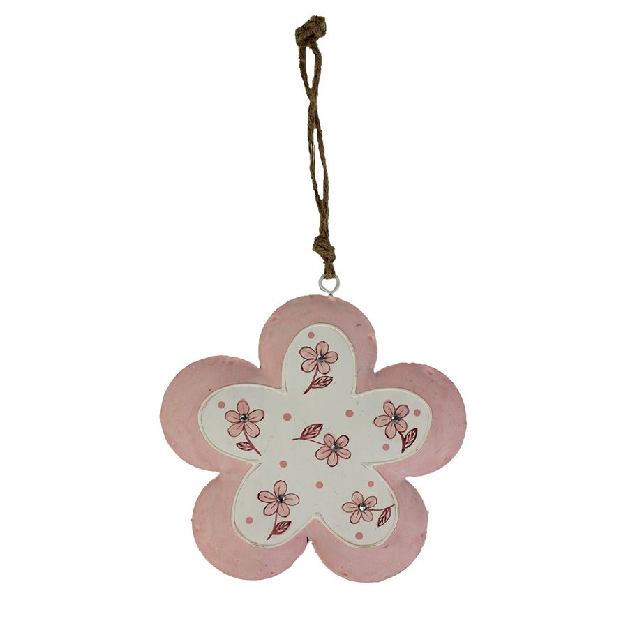 Kovový kvietok ružový K1427/2