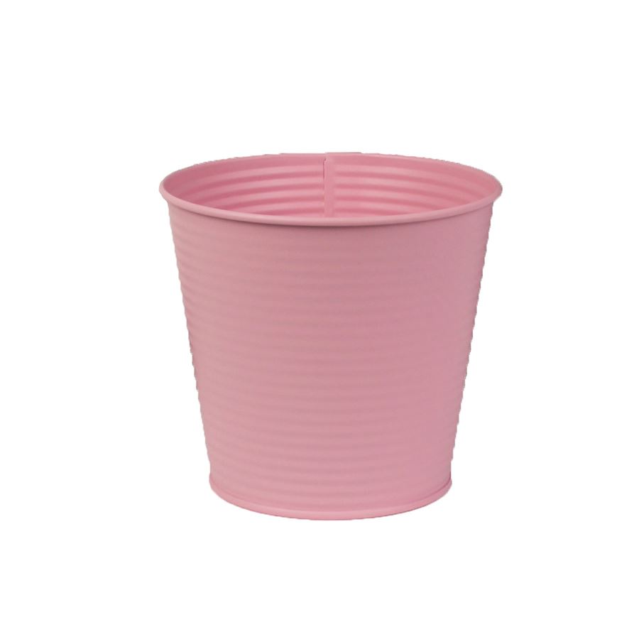 Kvetináč plechový ružový k1863-05