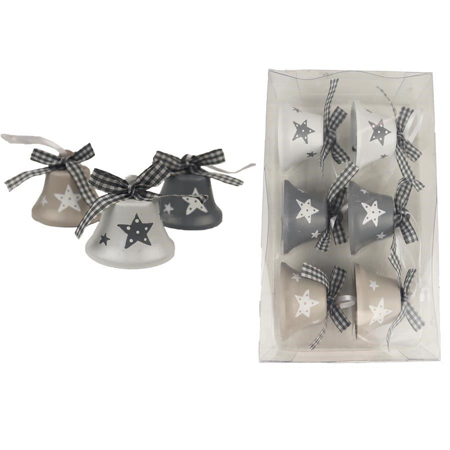 Kovové zvončeky, 6 ks K2944