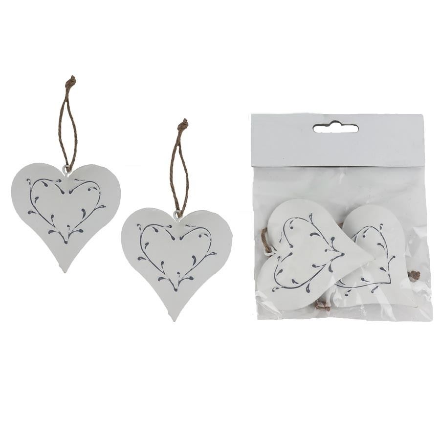 Srdiečka na zavesenie, 2 ks K3245