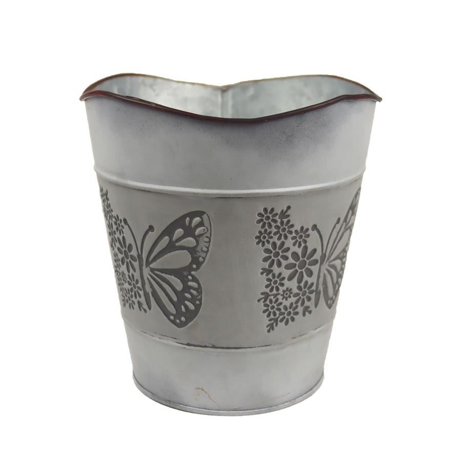 Plechový kvetináč motýľ K3344/2