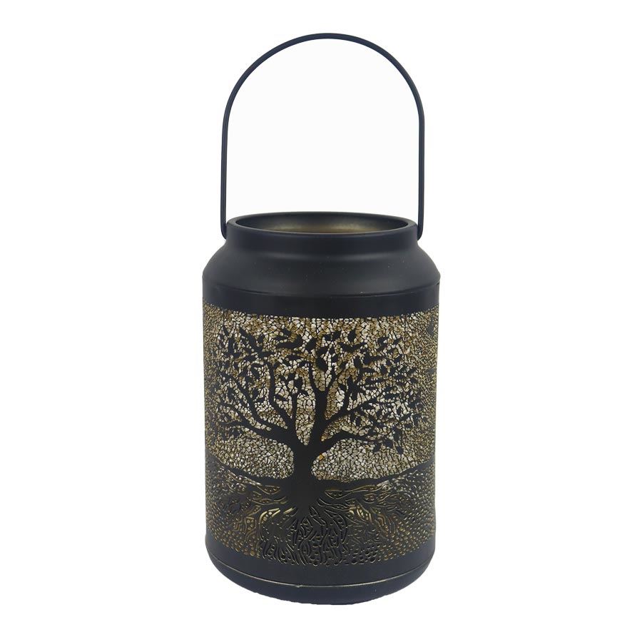 Dekoratívny svietnik strom života s LED žiarovkou K3623