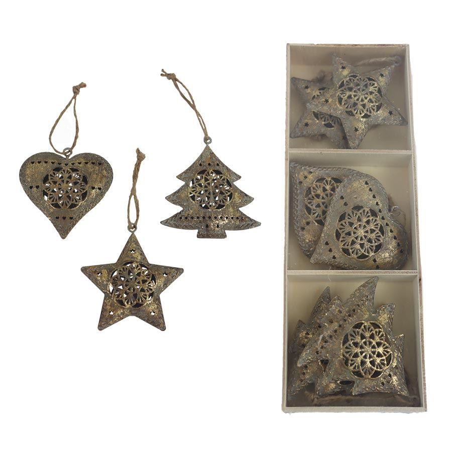 Dekorácia na zavesenie, 6 ks K3710