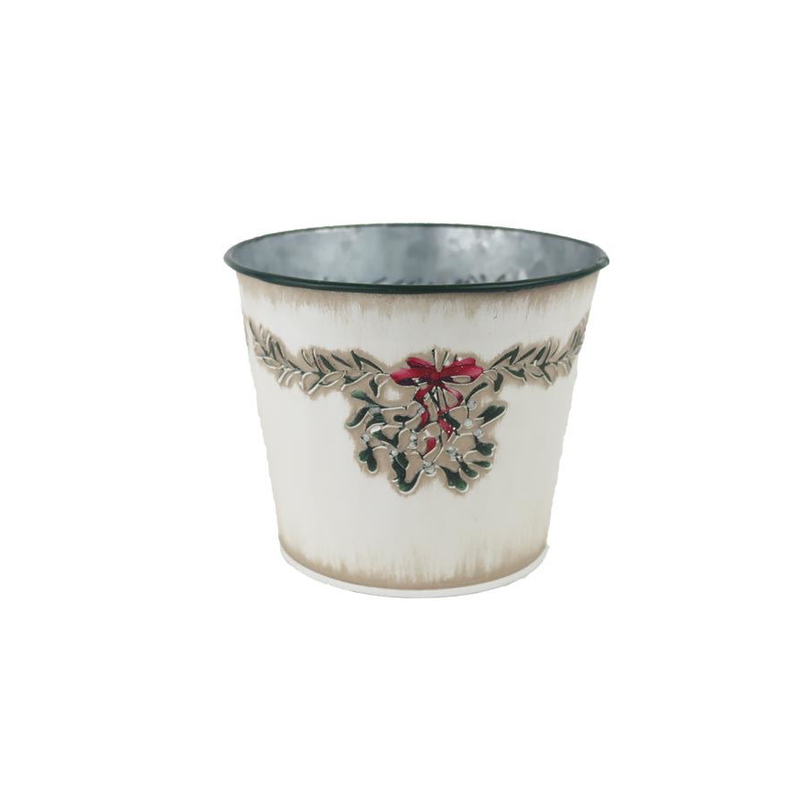 Vianočný kvetináč plechový K3903/1