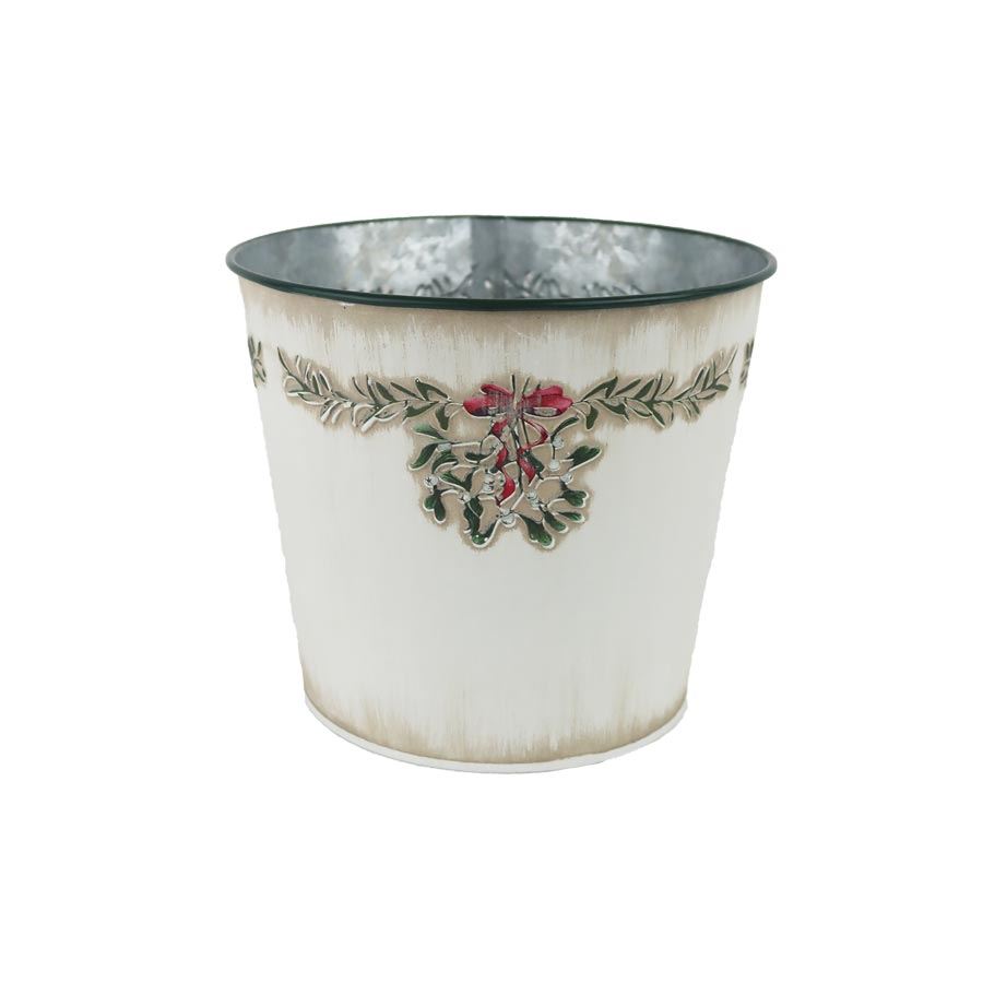 Vianočný kvetináč plechový K3903/2