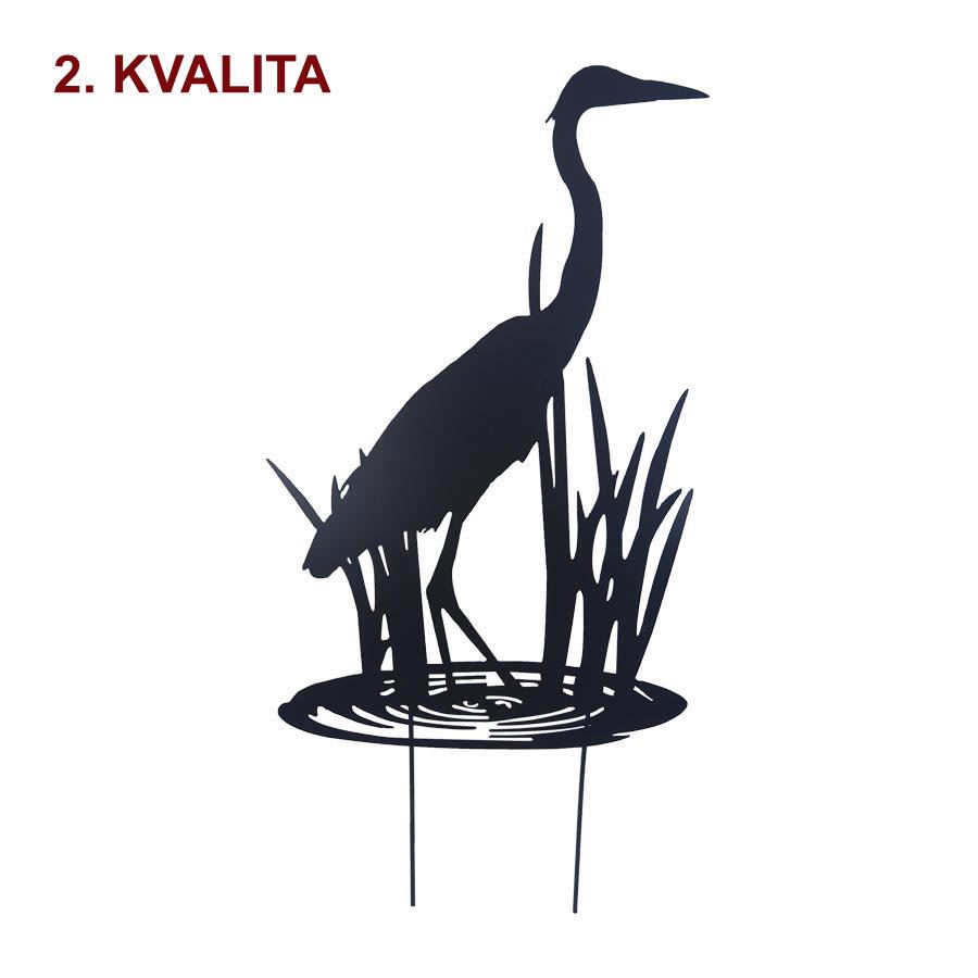 Dekorácia zápich žeriav 2. akosť  K4249-19