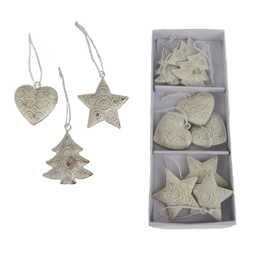 Vianočné dekorácie na zavesenie, 9 ks K4371