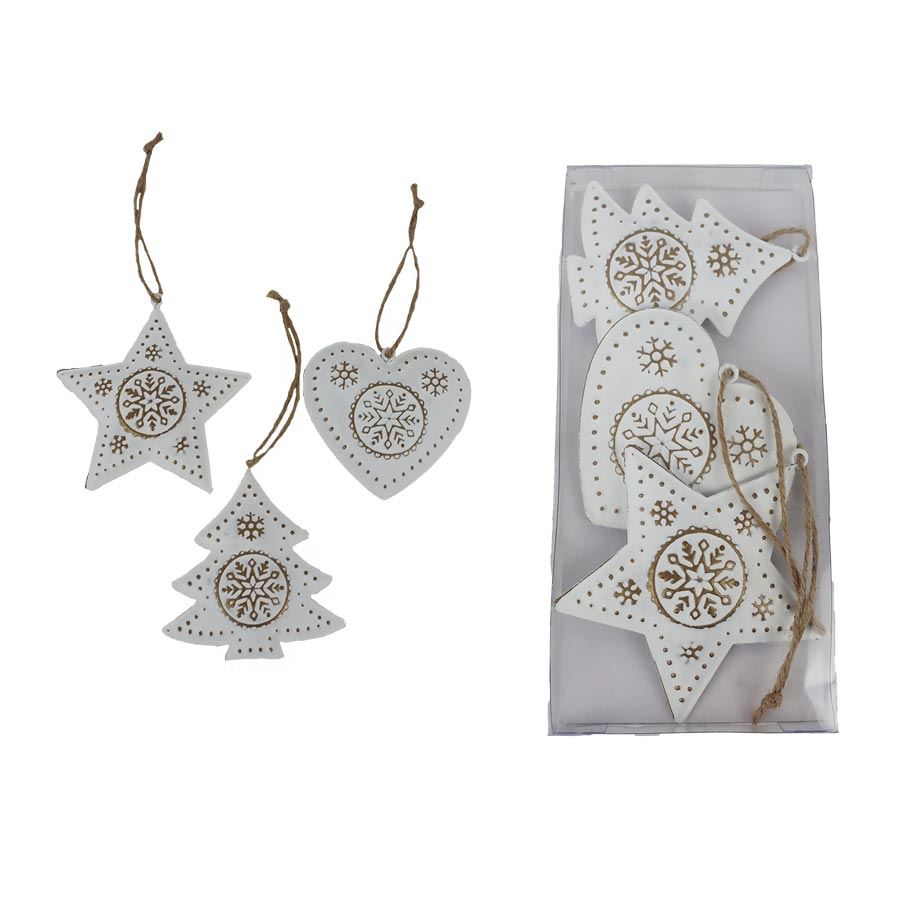 Vianočné dekorácie na zavesenie, 3 ks K4378