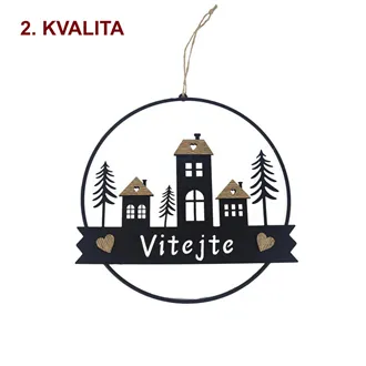 Dekorácia na zavesenie Vitajte 2.akost K4389B