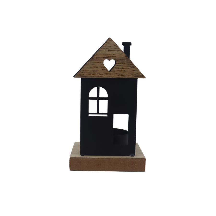 Svietnik domček na jednu sviečku K4390