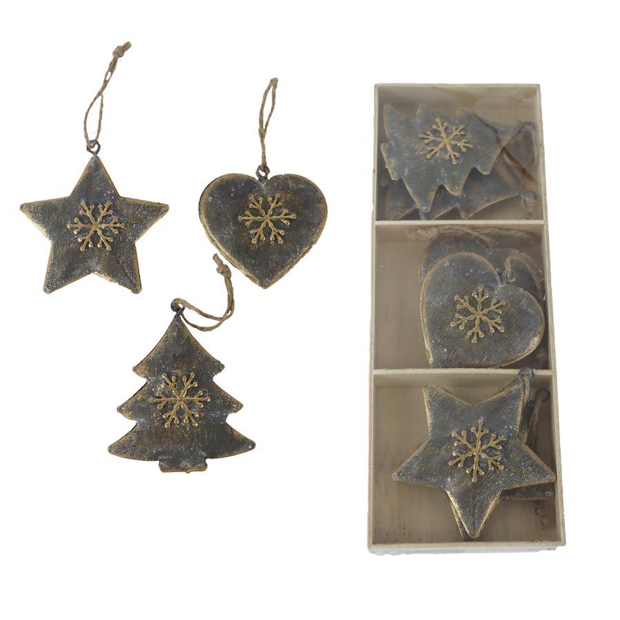 Vianočné dekorácie na zavesenie, 6 ks K4399