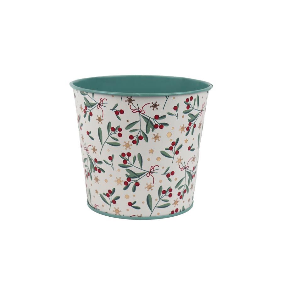 Vianočný kvetináč plechový K4493/1