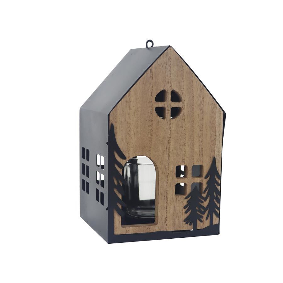 Dekoračný svietnik domček K4529