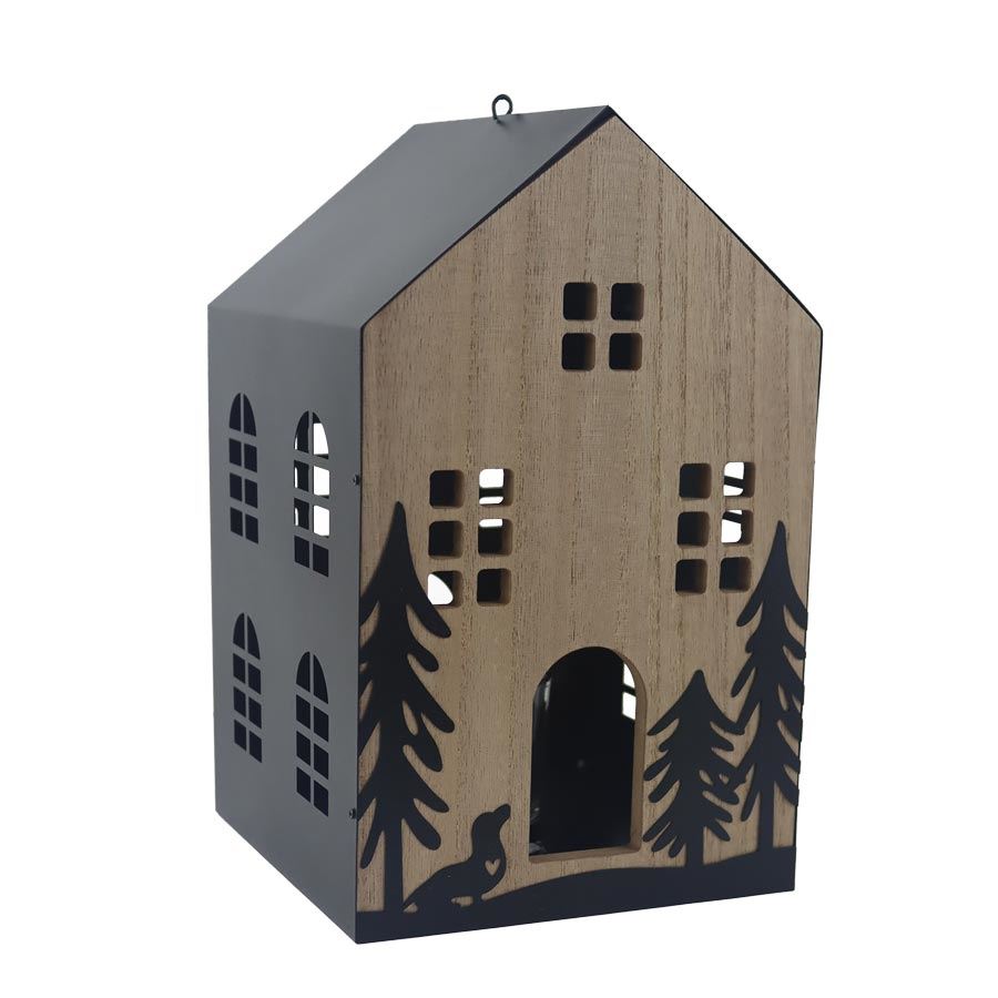 Dekoračný svietnik domček K4530