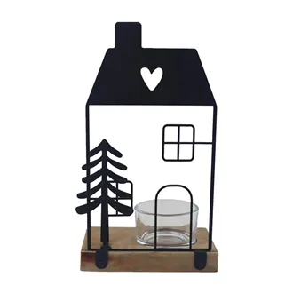 Dekoračný svietnik domček K4532