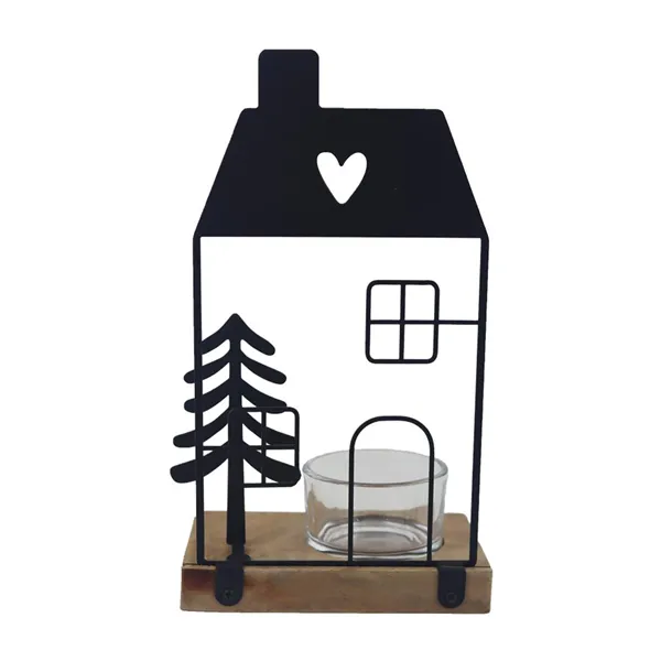 Dekoračný svietnik domček K4532