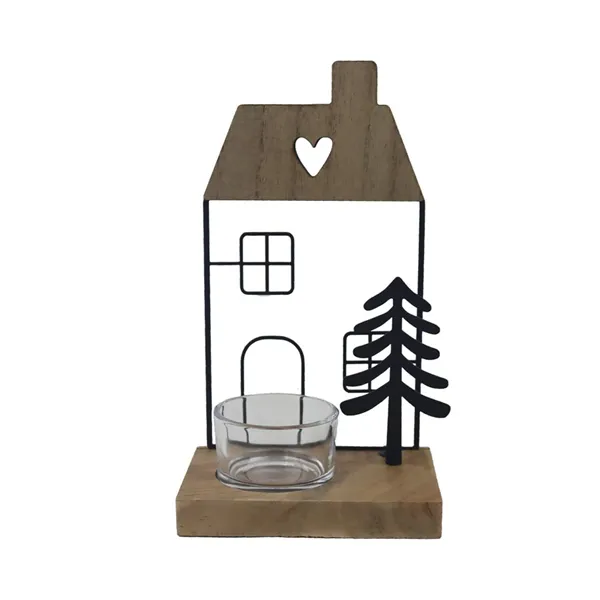 Dekoračný svietnik domček K4532