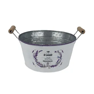 Kvetináč plechový s motívom levandule K4597