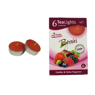 Sviečka čajová BERRIES 6ks MSC-TL1004