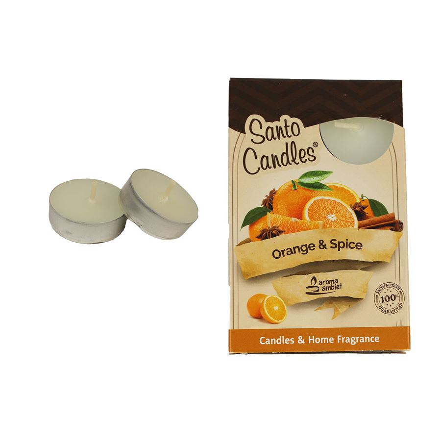 Sviečka čajová ORANGE and SPICE 6ks MSC-TL1027