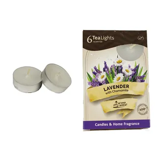 Sviečka čajová LAVENDER WITH camomile 6ks MSC-TL1034