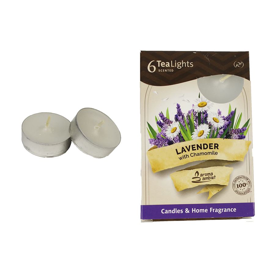 Sviečka čajová LAVENDER WITH camomile 6ks MSC-TL1034