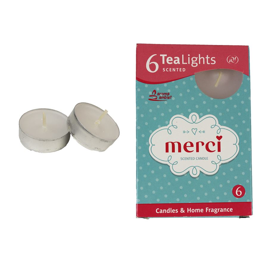 Sviečka čajová MERCI 6ks MSC-TL1035