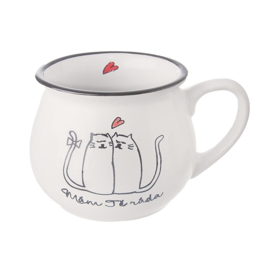 Hrnček mačky s nápisom MÁM TĚ RÁDA O0027