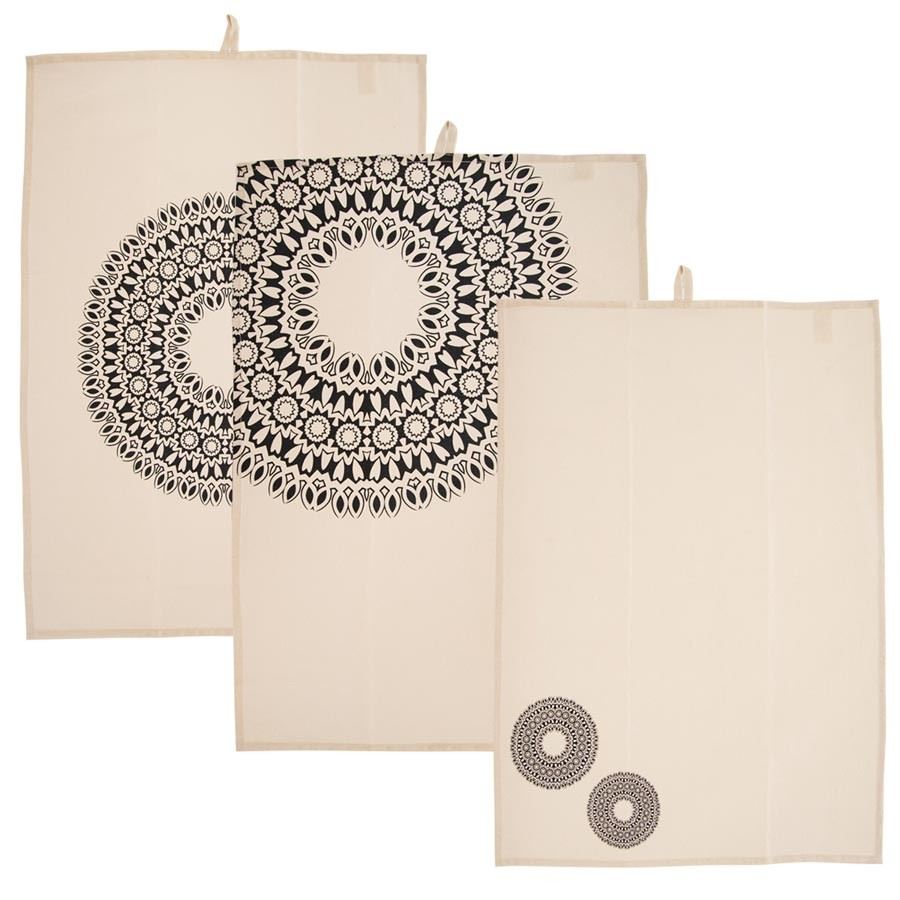 Bavlnená utierka MANDALA, 3 ks O0052