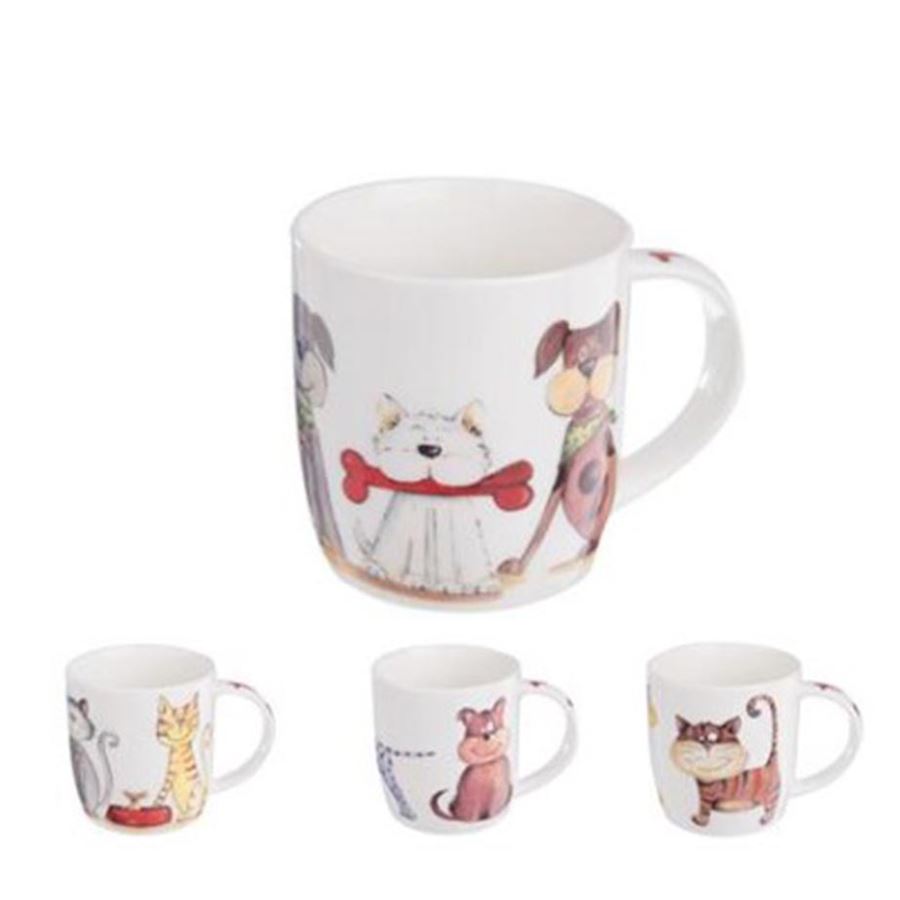 Hrnček PSI A MAČKY, 4ks O0132