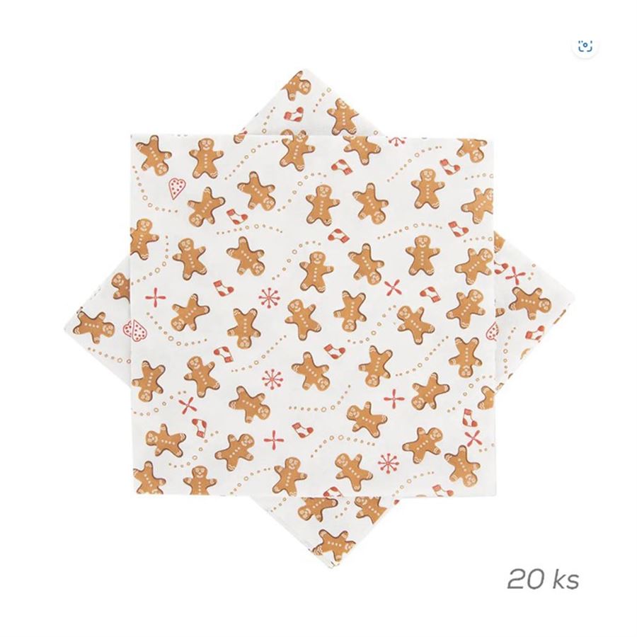 Obrúsok papierový PERNÍK 20 ks 33x33 cm  O0328