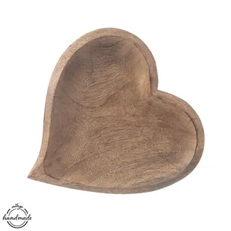 Tácka drevo MANGO srdce 25x25 cm