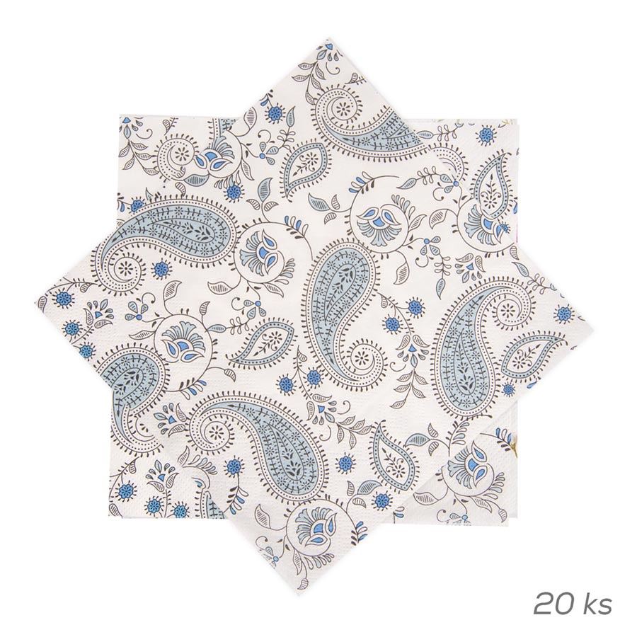 Obrúsok papier kašmírový vzor 20 ks 33x33 cm O0568