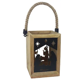 Svietnik drevo/kov MANGO betlehem