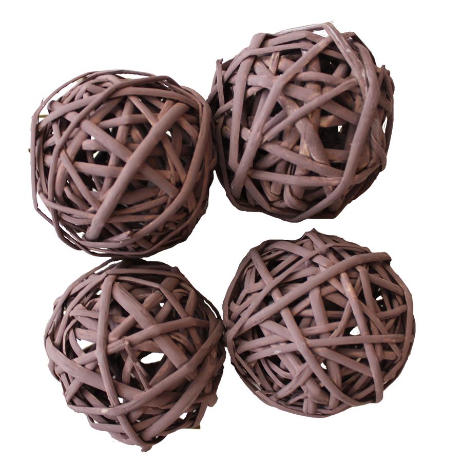 Guľa tmavofialová 7 cm, sada 4ks P0007-11