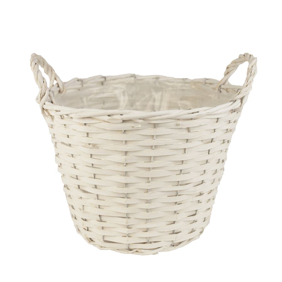 Kôš s plastom biely P0244