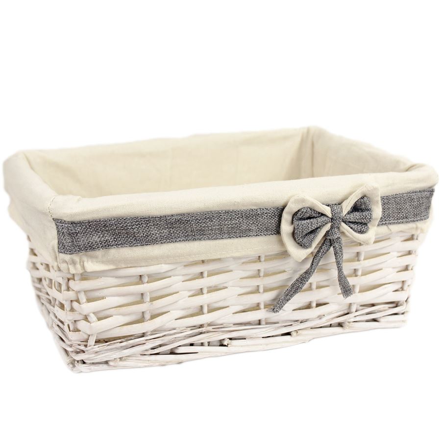 Zásuvka biela s látkou velká P0802/V