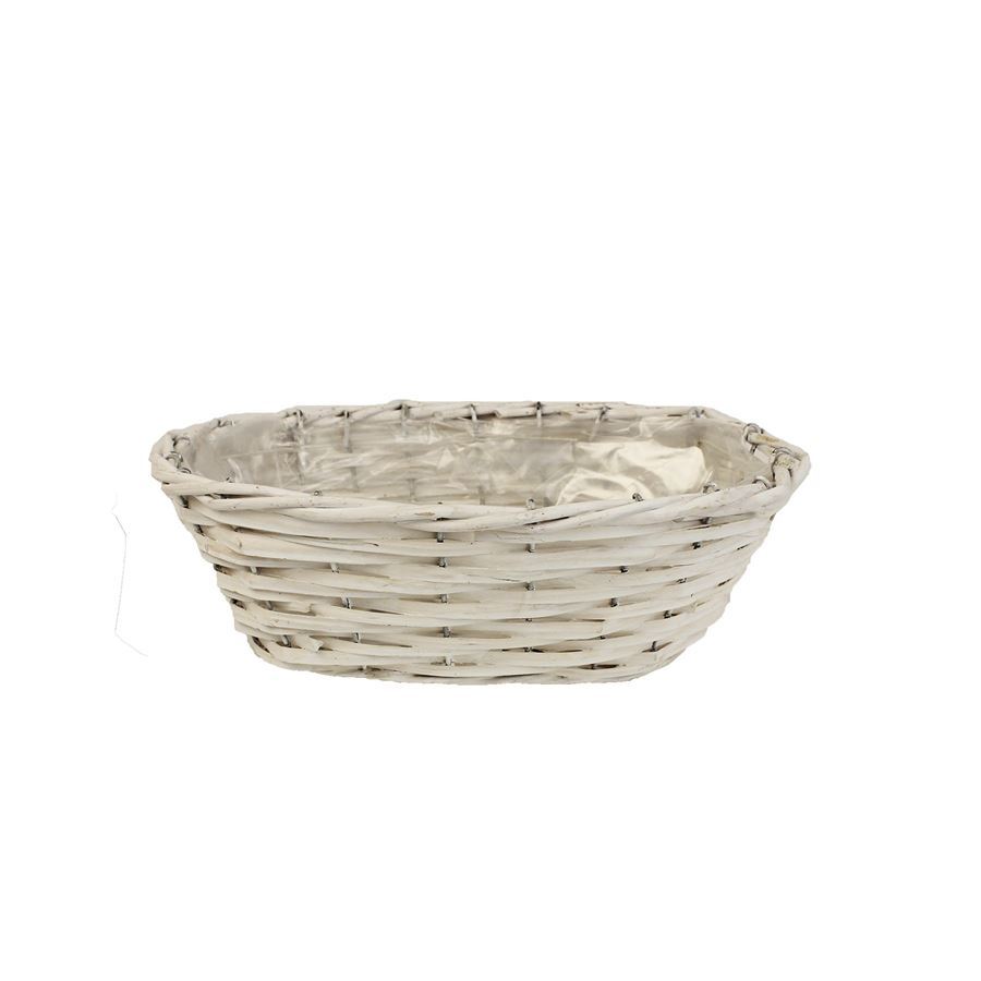 Kvetináč ovál biely P0990/3