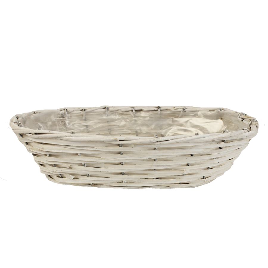 Kvetináč ovál biely P0990/5