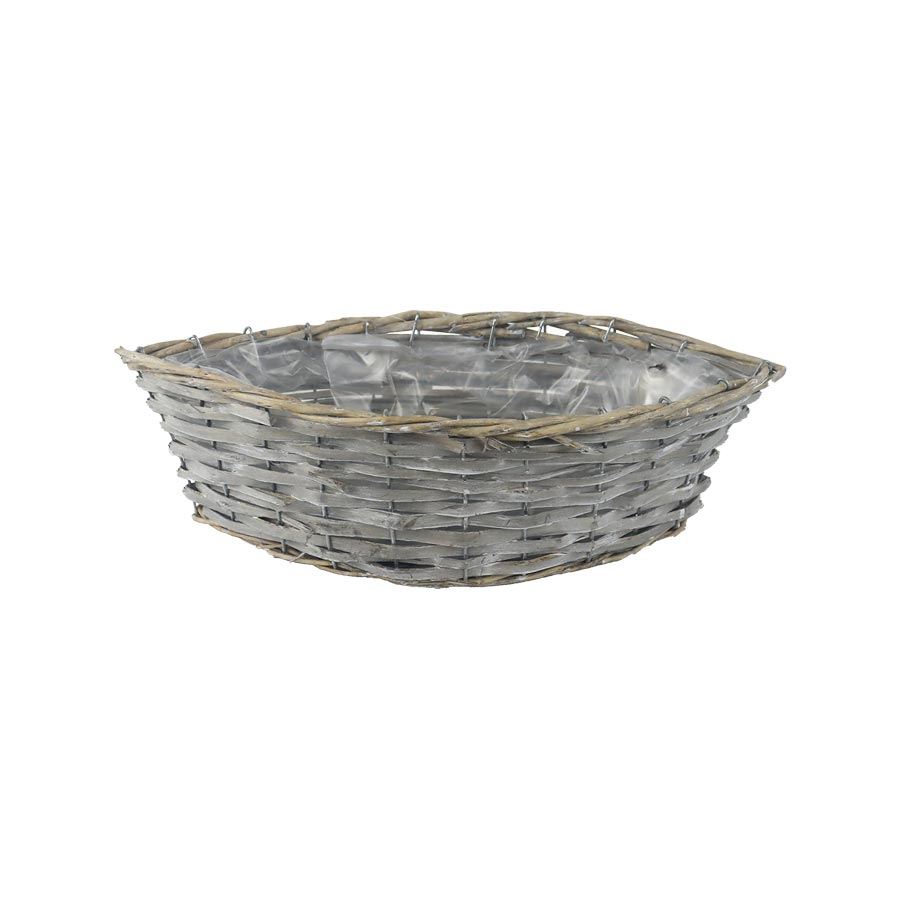 Kvetináč ovál sivý P0991/3