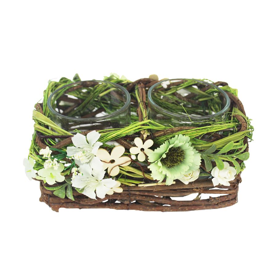 Dekorácia na 2 sviečky P1117