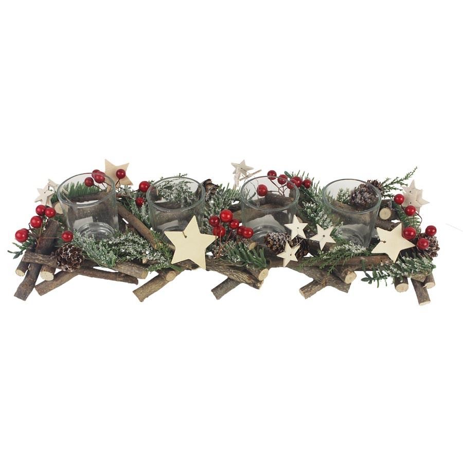 Dekorácia na 4 sviečky P1477