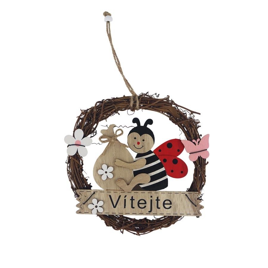 Dekoračný venček - lienka P1796