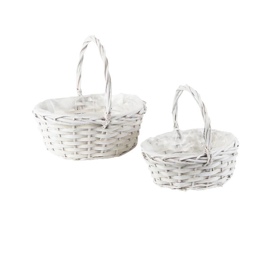 Kôš oválny s plastom, 2 ks P2266