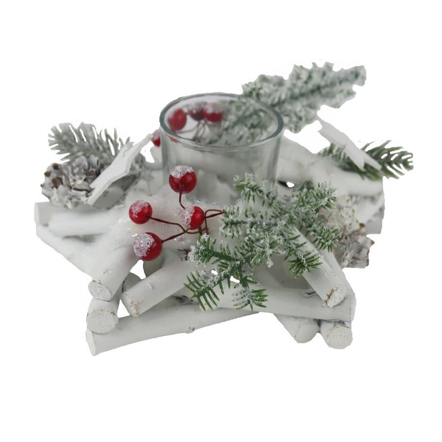 Vianočný svietnik na jednu sviečku P2288