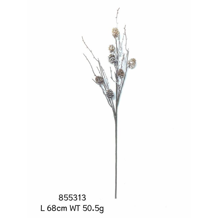 Dekoračná vetvička s šiškami P2310