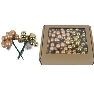 Sklenené banky na drôtiku champagne, priemer. 2cm, S0570-30/BOX 144 ks