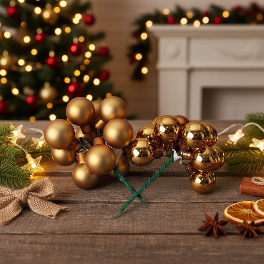 Sklenené banky na drôtiku hnedej, pr.2,5 cm, S0571-18/BOX 144 ks