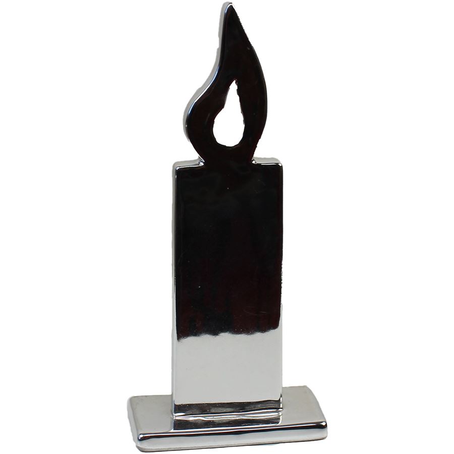 Dekorácie strieborná sviečka, X0102